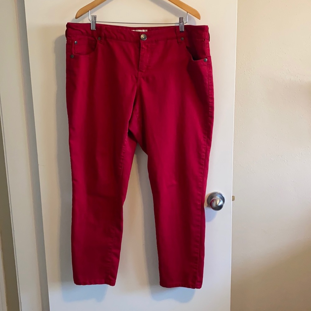 Red jeans relaxed fit